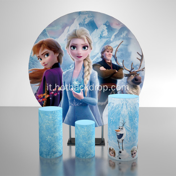 002 supporto rotondo in alluminio Disney Frozen Design